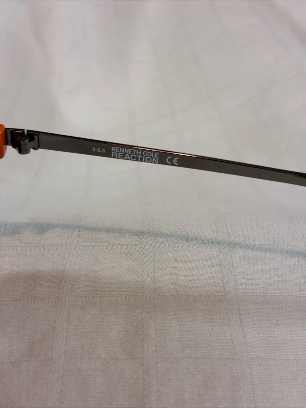Kenneth Cole Reaction Black Sunglasses with Orange Trim and Blue Lenses